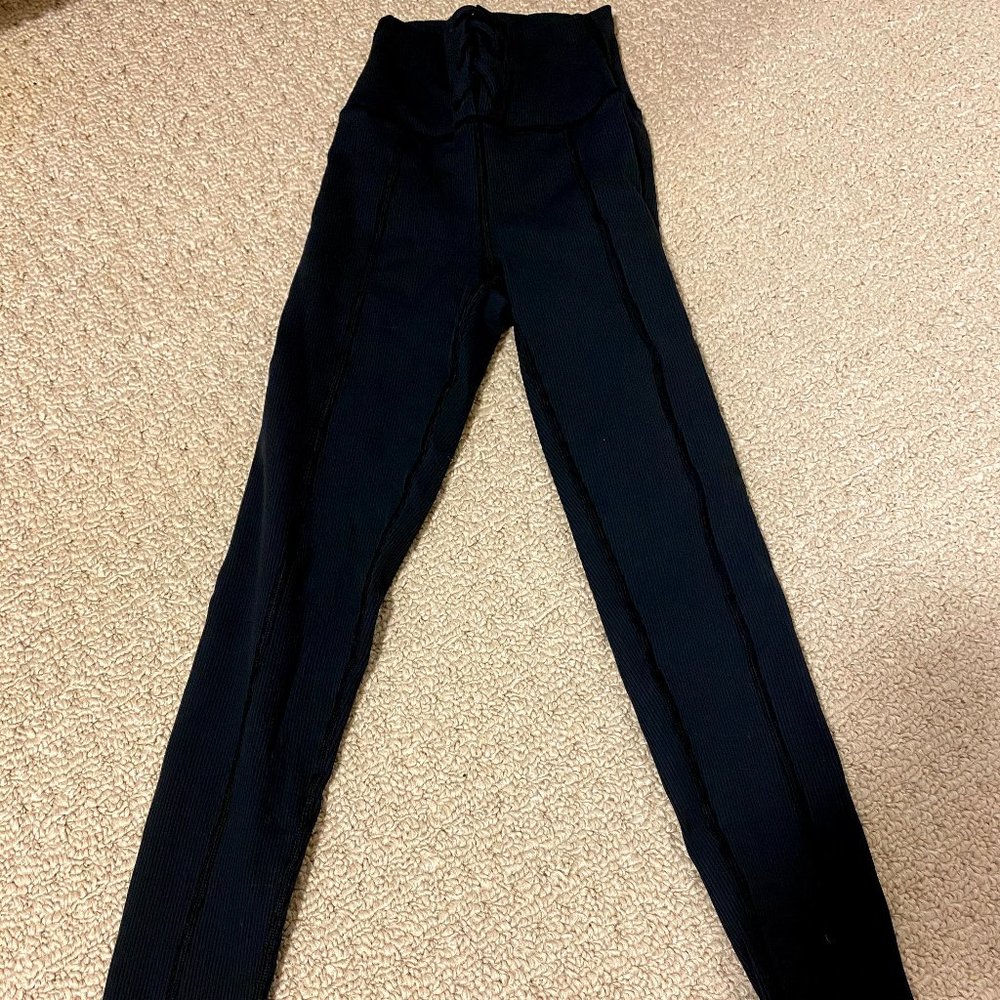 Aerie OFFLINE Ribbed High Waisted Lace Up Legging